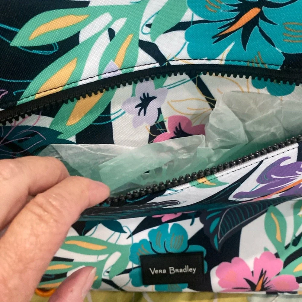 Vera Bradley Drawstring Family Tote Bag “Island Floral”